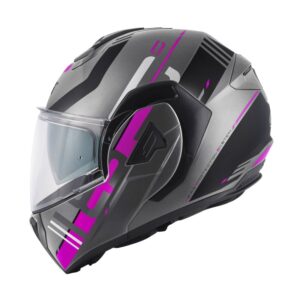 Casco Modulare Givi HX30FP Matt Titanium Black Fucsia