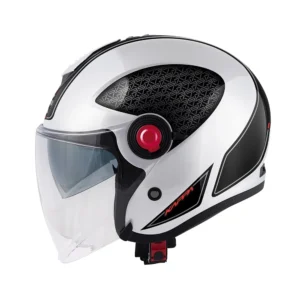 Casco Jet Kappa HKKV35FD Glossy White Black Red