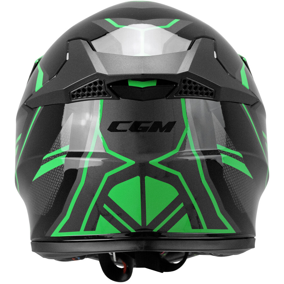 Casco Cross CGM 267G Dirt X Fury Nero Grigio Verde - immagine 3